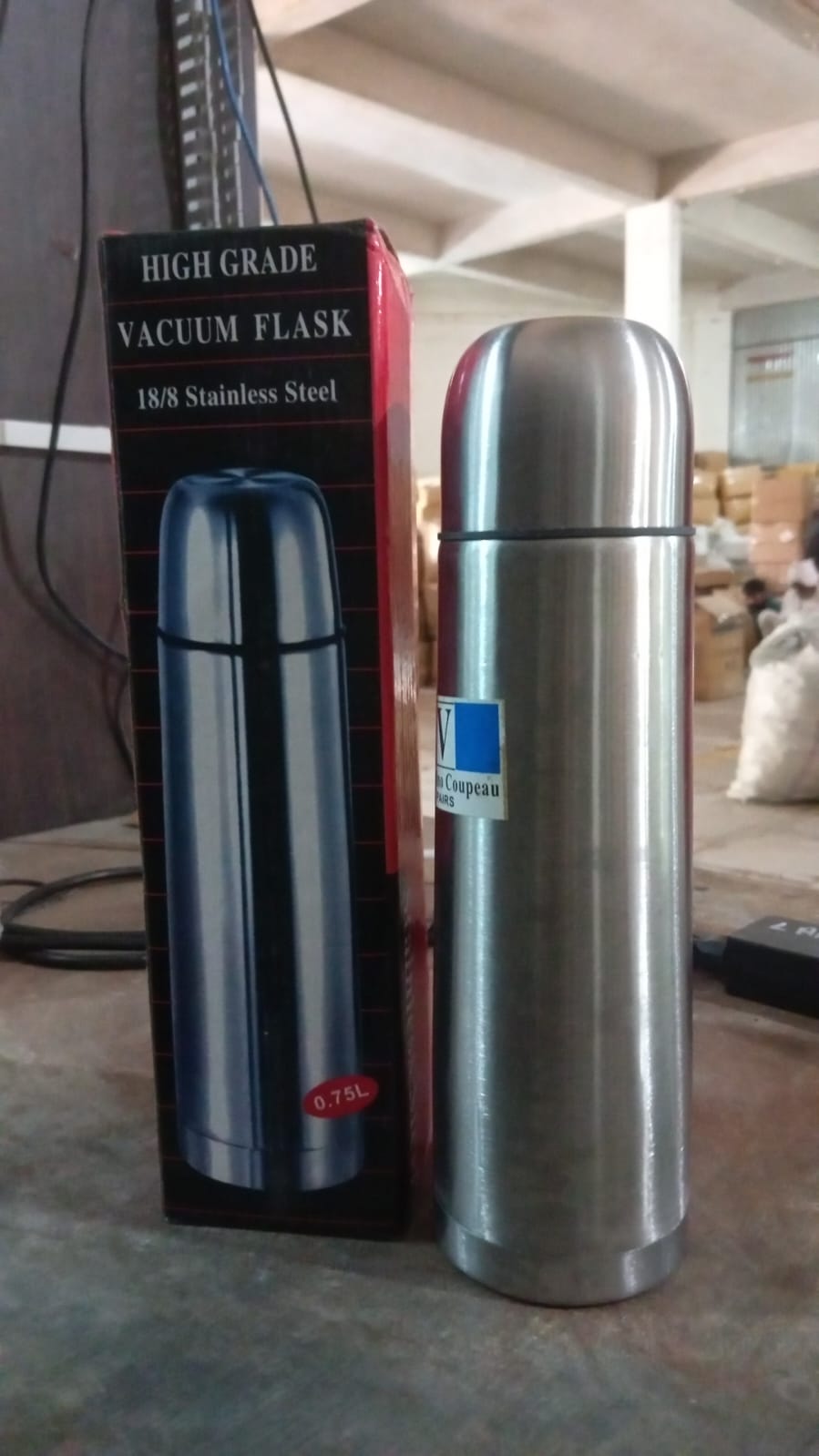 Vacuum Flask Without Cover, 18/8 Stainless Steel | Hot and Cold Water Bottle with Push-Down Lid | Double Walled Stainless Steel Bottle for Travel, Home, Office, School, Picnic (750 ML / Without Cover) Vacuum Flask Without Cover, 18/8 Stainless Steel | Hot and Cold Water Bottle with Push-Down Lid | Double Walled Stainless Steel Bottle for Travel, Home, Office, School, Picnic (750 ML / Without Cover)